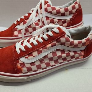 Vans Old Skool Red Checkerboard Shoes